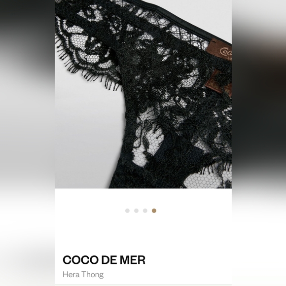 2 piece CoCo de Mer Thong and Garter Belt green small - Picture 5 of 6